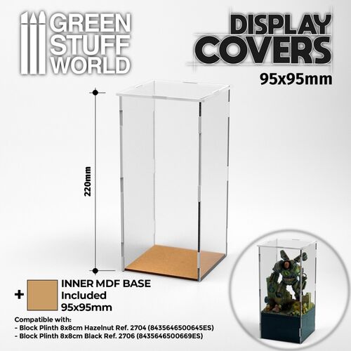 VITRINA ABIERTA 95X95X220MM + BASE GREEN STUFF WORLD