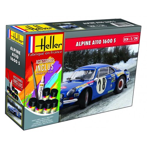 ALPINE A110 1600 BERLINETTE STARTER SET 1/24 HELLER 56745