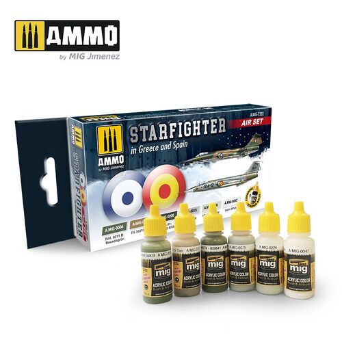 SET PINTURAS STARFIGHTER GRECIA Y ESPAÑA AMMO MIG 7232