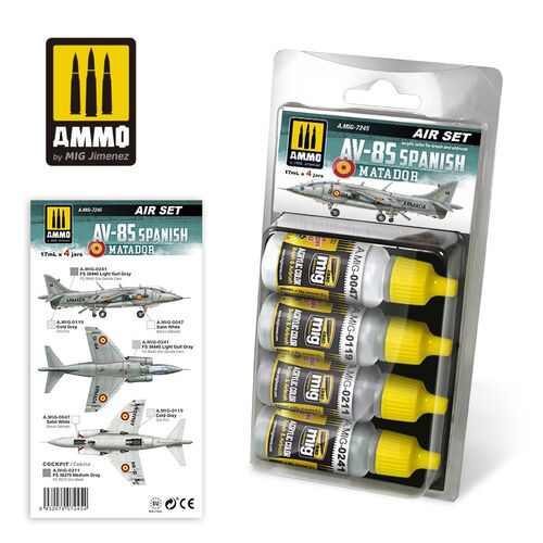SET PINTURAS AV-8S MATADOR ESPAÑOL AMMO MIG 7245