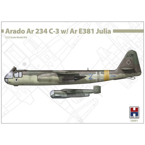ARADO AR 234 C-3 C/ AR E381 JULIA 1/72 HOBBY 2000 72051