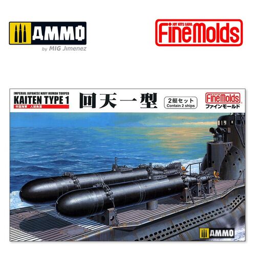 KAITEN TYPE 1 IJN HUMAN TORPEDO 2UDS 1/72 FINE MOLDS