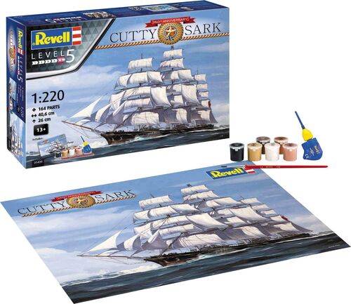 CUTTY SARK SET 150 ANIVERSARIO STARTER SET 1/220 REVELL 05430