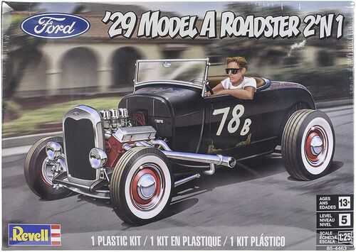 FORD MODEL A ROADSTER 1929 1/25 REVELL 14463