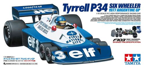 TYRRELL P34 SIXWHEELER F103 1/10 TAMIYA 47486 GP ARGENTINA 1977 