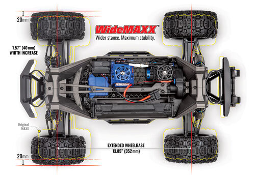 WIDE MAXX 4S TSM ROJO 1/10 TRAXXAS AUTODESVOLCADO