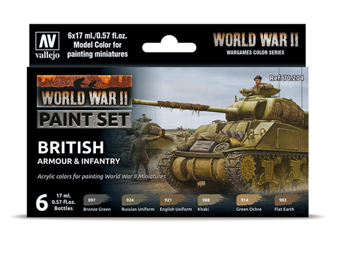 SET INFANTERIA Y BLINDADOS BRITANICOS WWII MODELCOLOR VALLEJO