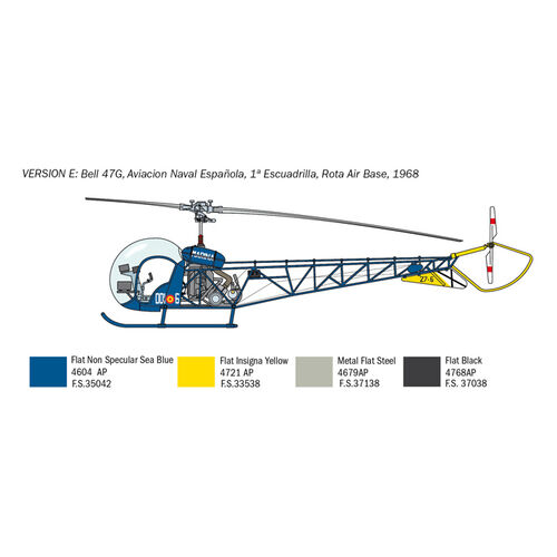 BELL OH-13 SIOUX GUERRA KOREA 1/48 ITALERI ARMADA ESPAÑOLA