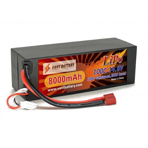 LIPO VANT BATTERY 14.8V 8000MHA 100C 4S CONECTOR DEAN