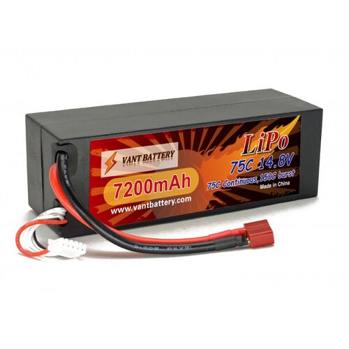 LIPO VANT BATTERY 14.8V 7200MHA 75C 4S