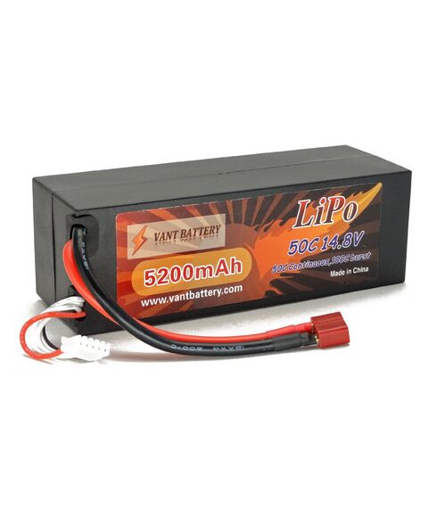 LIPO VANT BATTERY 14.8V 5200MHA 50C 4S 