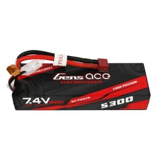 GENSACE 5300mAh 7,4V 60C DEAN LIPO 2S CAJA DURA CUADRADA