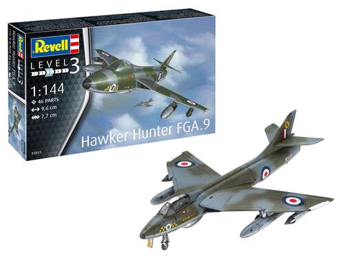 HAWKER HUNTER 1/72 STARTER SET REVELL FGA.9