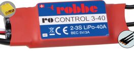 ESC RO-CONTROL 40A ROBBE 2-3S BRUSHLESS BEC 5V/3A BEC