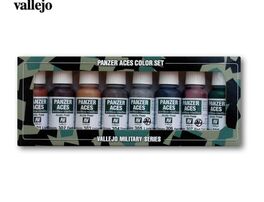 VALLEJO SET PANZER ACES OXIDO, ORUGAS Y CAUCHO 8u.