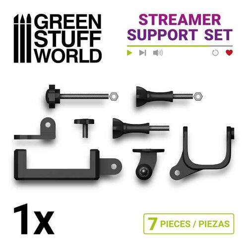 SET SOPORTE STREAMER LAMPARA ARCO LED GREEN STUFF WORLD