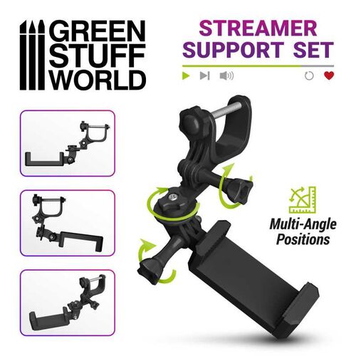 SET SOPORTE STREAMER LAMPARA ARCO LED GREEN STUFF WORLD