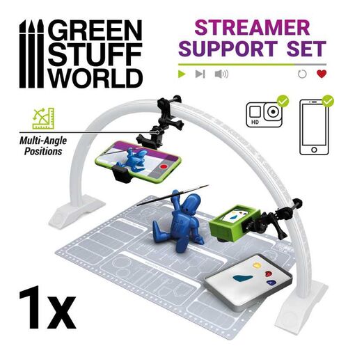 SET SOPORTE STREAMER LAMPARA ARCO LED GREEN STUFF WORLD