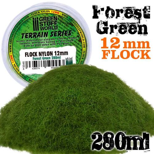 CESPED ELECTROSTATICO 12MM VERDE BOSQUE 280ML GREENSTUFFWORLD