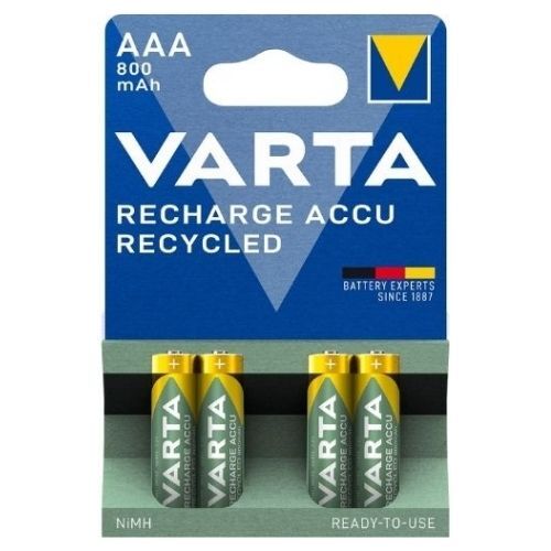 PILA RECARGABLE AAA 800MAH BLISTER 4 PILAS VARTA