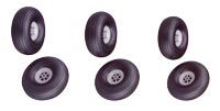 YUNB RC Plano de la Rueda la Rueda 55 mm de Espuma de plástico del Eje Negro Dia de los Aviones de RC Modelo de Juguete 4PCS