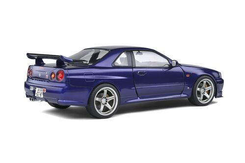 NISSAN R34 GTR MIDNIGHT PURPLE 1/18 SOLIDO