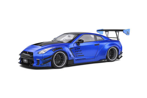 NISSAN GT-R R35 1/18 LB WORK T2 AZUL METAL SOLIDO