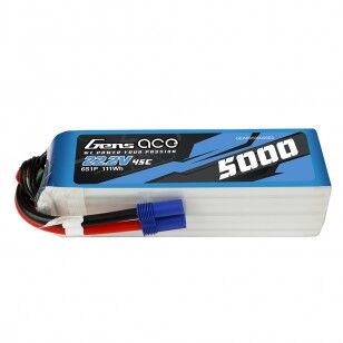 5000mAh 22,2V 45C EC5 6S LIPO GENSACE