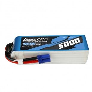 LIPO 5000MAH 6S 60C 22.2V 6S1P GENSACE