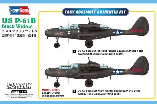 P-61B BLACK WIDOW 1/72 HOBBYBOSS