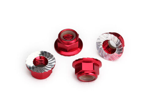 NUTS 5MM FLANGED NYLON LOCKING 4 UDS TRAXXAS