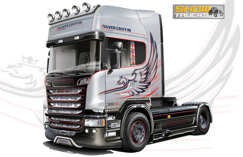 SCANIA R730 V8 STREAMLINE 1/24 ITALERI SILVER GRIFFIN