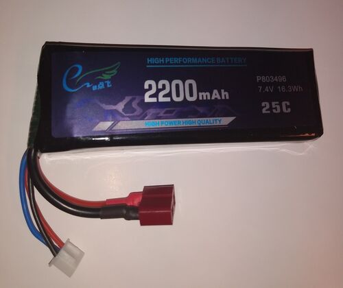 LIPO 2200MAH 7.4V 2S DEAN 104001 WLTOYS