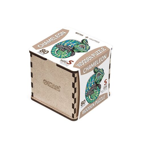 CAMALEÓN EWA PUZZLE 3D MADERA 80 PIEZAS