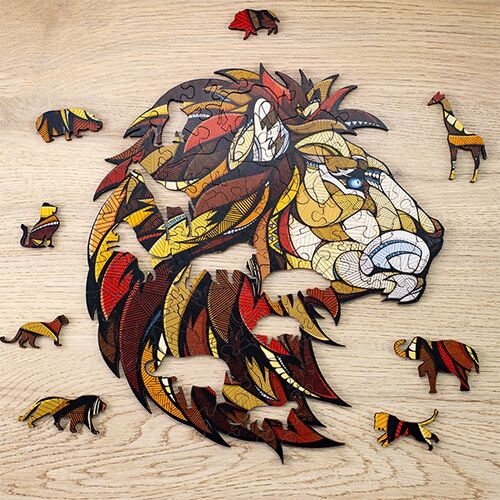 LEÓN EWA PUZZLE 3D MADERA 80 PIEZAS