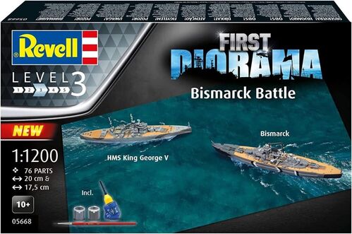 DIORAMA BISMARCK VS HMS KING GEORGE V 1/1200 REVELL