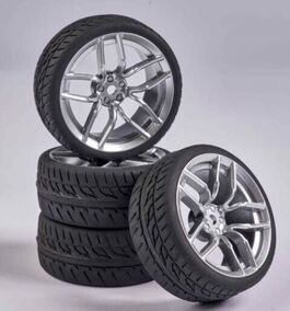 SET RUEDAS PISTA CON LLANTA 4UDS CARSON 500900160 SP.DESIGN PLATEADO