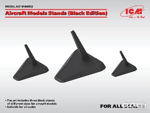 SOPORTES PARA MAQUETAS DE AVIONES NEGRO 1/144 1/72 1/48 1/32