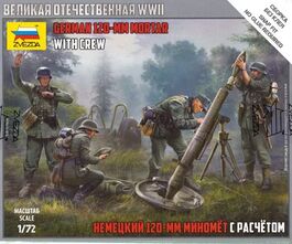 MORTERO ALEMÁN 120MM  CON PERSONAL 1/72 ZVEZDA