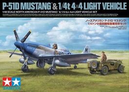 P-51D MUSTANG +JEEP 1/4T 1/48 TAMIYA