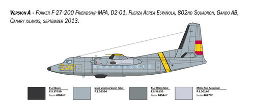 FOKKER F27 1/72 ITALERI SAR ESPAÑA SAR PATRULLA MARITIMA