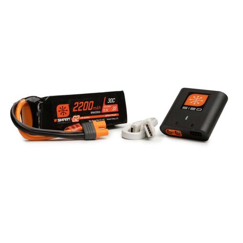 COMBO SPEKTRUM 2200mAh 3S G2 LIPO + CARGADOR S120 AIR BUNDLE