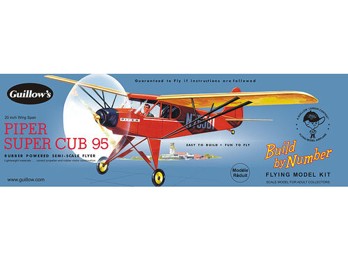 PIPER SUPER CUB KIT BALSA A GOMAS GUILLOWS