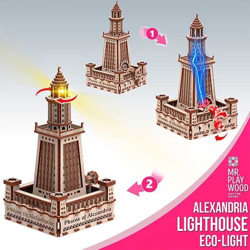 FARO DE ALEJANDRÍA CON LUZ MR PLAYWOOD