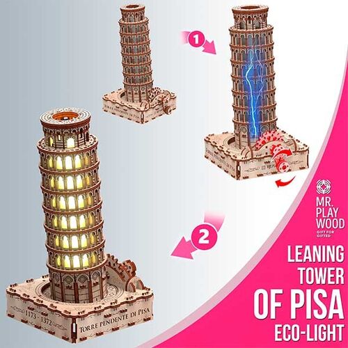 TORRE DE PISA CON LUZ MR PLAYWOOD