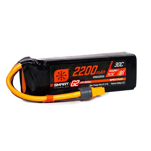 LIPO 2200MAH 3S 30C SMART G2 IC3 SPEKTRUM 11.1V