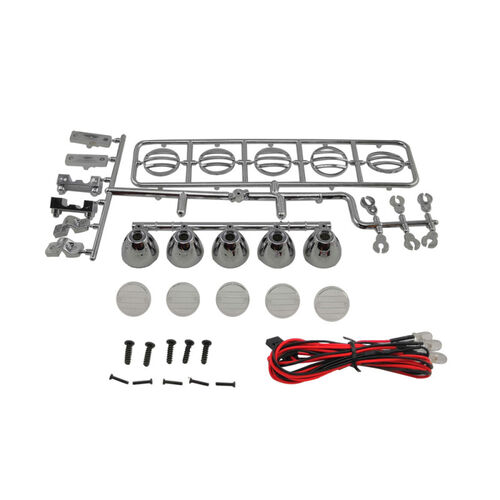 KIT LUCES LED TECHO REDONDO 115MM 1/10 CRAWLER - SILVER RCPARTS