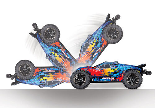 RUSTLER 4X4 VXL TSM STADIUM TRUCK SOLAR FLARE 1/10 TRAXXAS