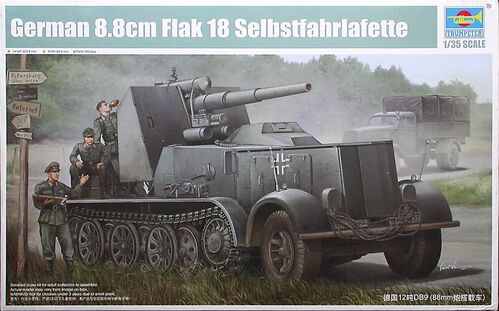 8.8CM FLAK 18 SDKFZ8 DB9 1/35 TRUMPETER SELBSFAHRLAFETTE