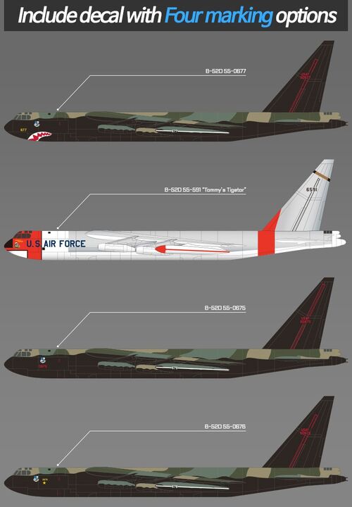 B-52D STRATOFORTRESS 1/144 ACADEMY